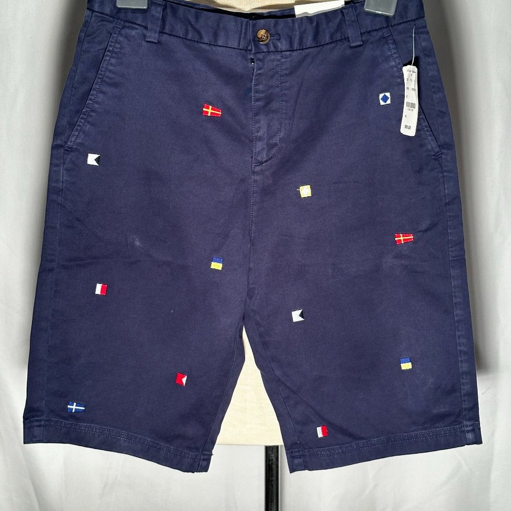 Navy Blue Burgee Print Boys Size 18